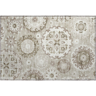 Piper Looms Mayfield Kaleidoscope AMF763 Taupe Machine Washable Area Rug Scatter Main Image