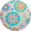 Piper Looms Mayfield Kaleidoscope AMF763 White Machine Washable Area Rug Round Main Image