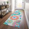 Piper Looms Mayfield Kaleidoscope AMF763 White Machine Washable Area Rug Runner Lifestyle Image Feature