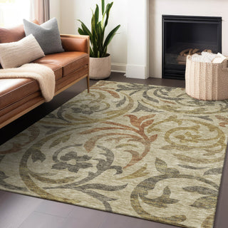 Piper Looms Mayfield Swirls AMF764 Beige Machine Washable Area Rug Lifestyle Image Feature