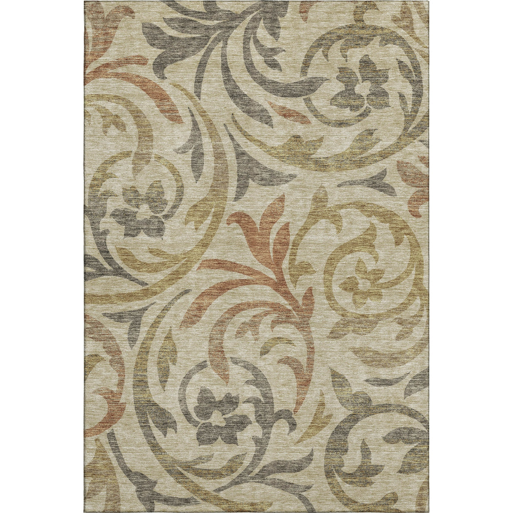 Piper Looms Mayfield Swirls AMF764 Beige Machine Washable Area Rug main image