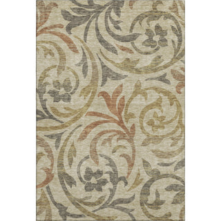 Piper Looms Mayfield Swirls AMF764 Beige Machine Washable Area Rug main image