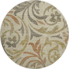 Piper Looms Mayfield Swirls AMF764 Beige Machine Washable Area Rug Round Main Image