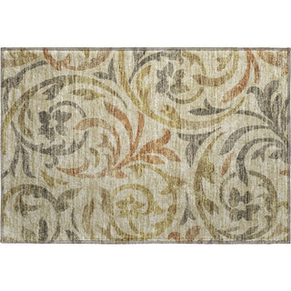 Piper Looms Mayfield Swirls AMF764 Beige Machine Washable Area Rug Scatter Main Image
