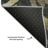 Piper Looms Mayfield Swirls AMF764 Black Machine Washable Area Rug Backing Image