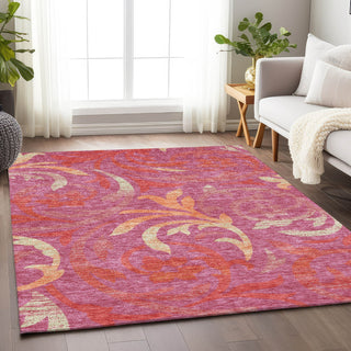 Piper Looms Mayfield Swirls AMF764 Blush Machine Washable Area Rug Lifestyle Image Feature