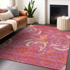 Piper Looms Mayfield Swirls AMF764 Blush Machine Washable Area Rug Lifestyle Image Feature