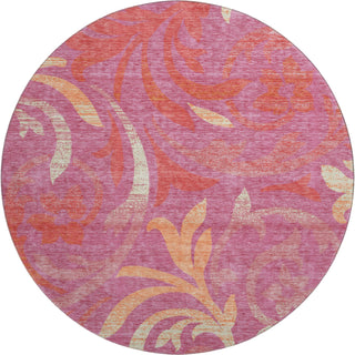 Piper Looms Mayfield Swirls AMF764 Blush Machine Washable Area Rug Round Main Image