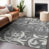 Piper Looms Mayfield Swirls AMF764 Charcoal Machine Washable Area Rug Lifestyle Image Feature