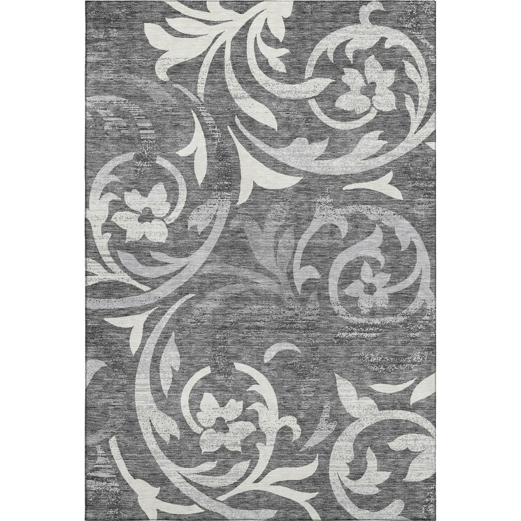 Piper Looms Mayfield Swirls AMF764 Charcoal Machine Washable Area Rug main image