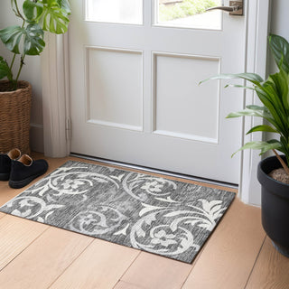 Piper Looms Mayfield Swirls AMF764 Charcoal Machine Washable Area Rug Scatter Lifestyle Image Feature