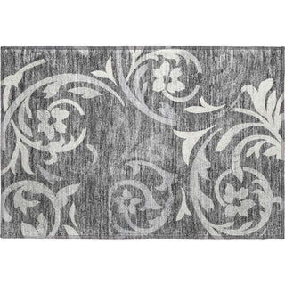 Piper Looms Mayfield Swirls AMF764 Charcoal Machine Washable Area Rug Scatter Main Image