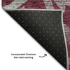 Piper Looms Mayfield Swirls AMF764 Garnet Machine Washable Area Rug Backing Image