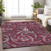 Piper Looms Mayfield Swirls AMF764 Garnet Machine Washable Area Rug Lifestyle Image Feature