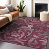 Piper Looms Mayfield Swirls AMF764 Garnet Machine Washable Area Rug Lifestyle Image Feature