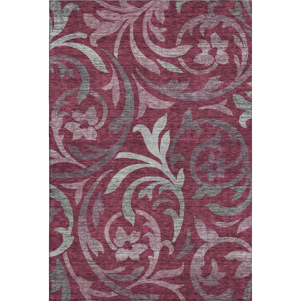 Piper Looms Mayfield Swirls AMF764 Garnet Machine Washable Area Rug main image