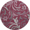 Piper Looms Mayfield Swirls AMF764 Garnet Machine Washable Area Rug Round Main Image