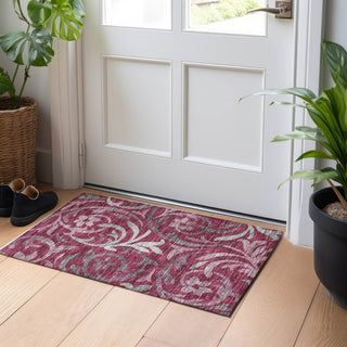 Piper Looms Mayfield Swirls AMF764 Garnet Machine Washable Area Rug Scatter Lifestyle Image Feature