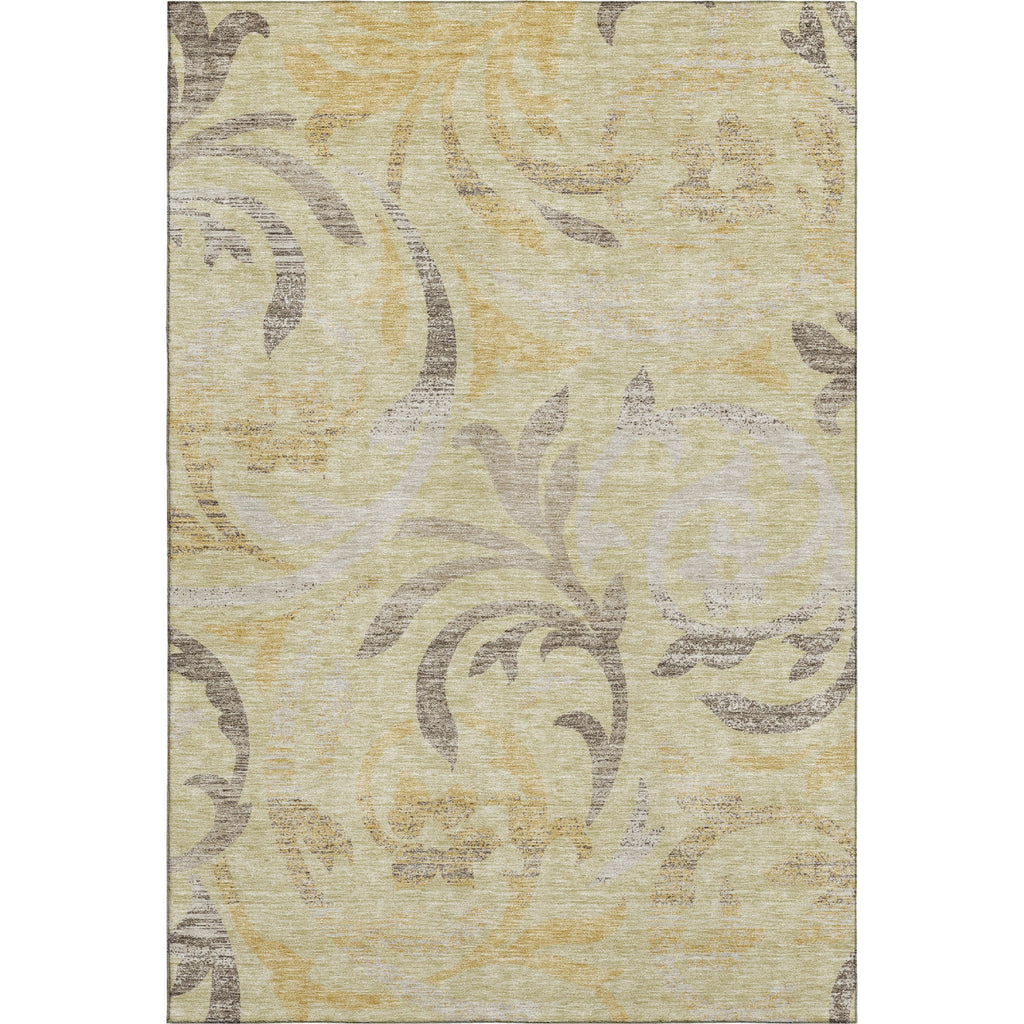 Piper Looms Mayfield Swirls AMF764 Gold Machine Washable Area Rug main image