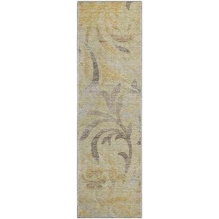 Piper Looms Mayfield Swirls AMF764 Gold Machine Washable Area Rug Runner Main Image