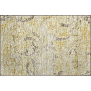 Piper Looms Mayfield Swirls AMF764 Gold Machine Washable Area Rug Scatter Main Image