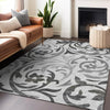 Piper Looms Mayfield Swirls AMF764 Gray Machine Washable Area Rug Lifestyle Image Feature