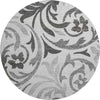 Piper Looms Mayfield Swirls AMF764 Gray Machine Washable Area Rug Round Main Image