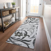 Piper Looms Mayfield Swirls AMF764 Gray Machine Washable Area Rug Runner Lifestyle Image Feature
