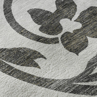 Piper Looms Mayfield Swirls AMF764 Gray Machine Washable Area Rug Swatch Image