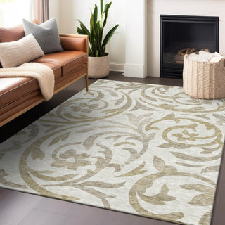 Piper Looms Mayfield Swirls AMF764 Ivory Machine Washable Area Rug Lifestyle Image Feature