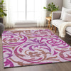 Piper Looms Mayfield Swirls AMF764 Lavender Machine Washable Area Rug Lifestyle Image Feature