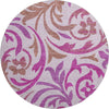 Piper Looms Mayfield Swirls AMF764 Lavender Machine Washable Area Rug Round Main Image