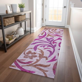 Piper Looms Mayfield Swirls AMF764 Lavender Machine Washable Area Rug Runner Lifestyle Image Feature