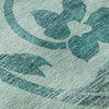 Piper Looms Mayfield Swirls AMF764 Teal Machine Washable Area Rug Swatch Image