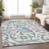 Piper Looms Mayfield Swirls AMF764 White Machine Washable Area Rug Lifestyle Image Feature