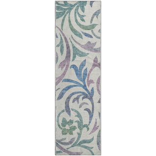 Piper Looms Mayfield Swirls AMF764 White Machine Washable Area Rug Runner Main Image