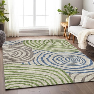Piper Looms Mayfield Swirls AMF765 Beige Machine Washable Area Rug Lifestyle Image Feature