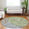 Piper Looms Mayfield Swirls AMF765 Beige Machine Washable Area Rug Round Lifestyle Image Feature