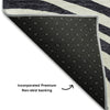 Piper Looms Mayfield Swirls AMF765 Black Machine Washable Area Rug Backing Image