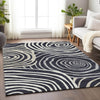 Piper Looms Mayfield Swirls AMF765 Black Machine Washable Area Rug Lifestyle Image Feature
