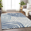 Piper Looms Mayfield Swirls AMF765 Blue Machine Washable Area Rug Lifestyle Image Feature
