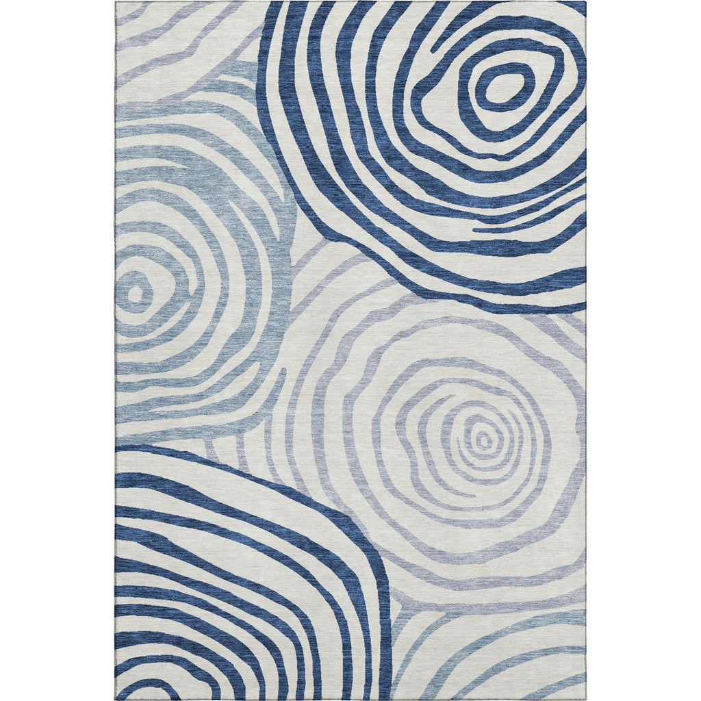 Piper Looms Mayfield Swirls AMF765 Blue Machine Washable Area Rug main image