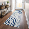 Piper Looms Mayfield Swirls AMF765 Blue Machine Washable Area Rug Runner Lifestyle Image Feature
