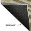 Piper Looms Mayfield Swirls AMF765 Brown Machine Washable Area Rug Backing Image