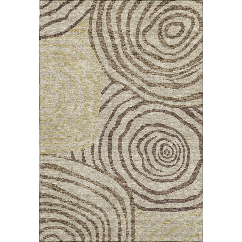 Piper Looms Mayfield Swirls AMF765 Brown Machine Washable Area Rug main image