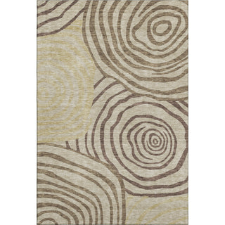 Piper Looms Mayfield Swirls AMF765 Brown Machine Washable Area Rug main image