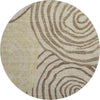 Piper Looms Mayfield Swirls AMF765 Brown Machine Washable Area Rug Round Main Image