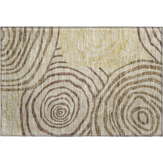Piper Looms Mayfield Swirls AMF765 Brown Machine Washable Area Rug Scatter Main Image