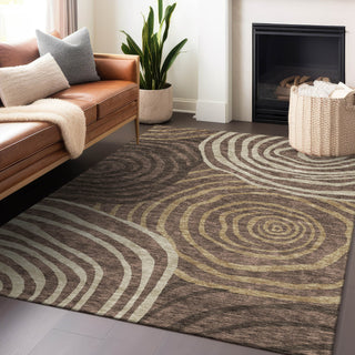 Piper Looms Mayfield Swirls AMF765 Fudge Machine Washable Area Rug Lifestyle Image Feature