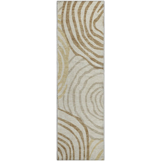 Piper Looms Mayfield Swirls AMF765 Gold Machine Washable Area Rug Runner Main Image